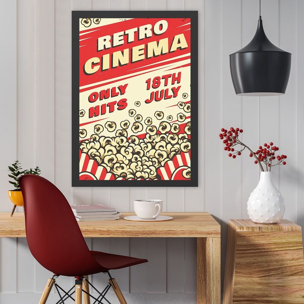 Wallity Uokvirena slika Retro kino, 55x75 cm