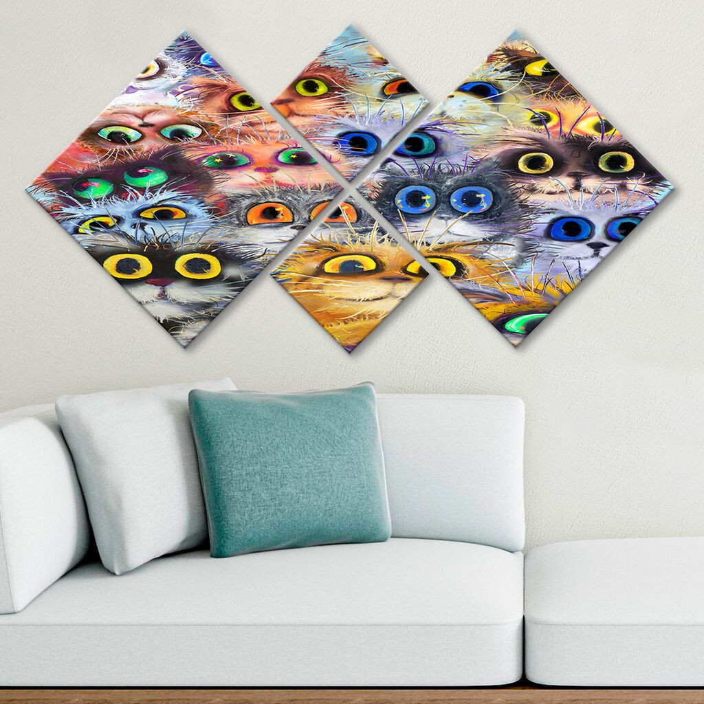 Wallity slika 4MDF1019005447, 60x115 cm, 4 dijela