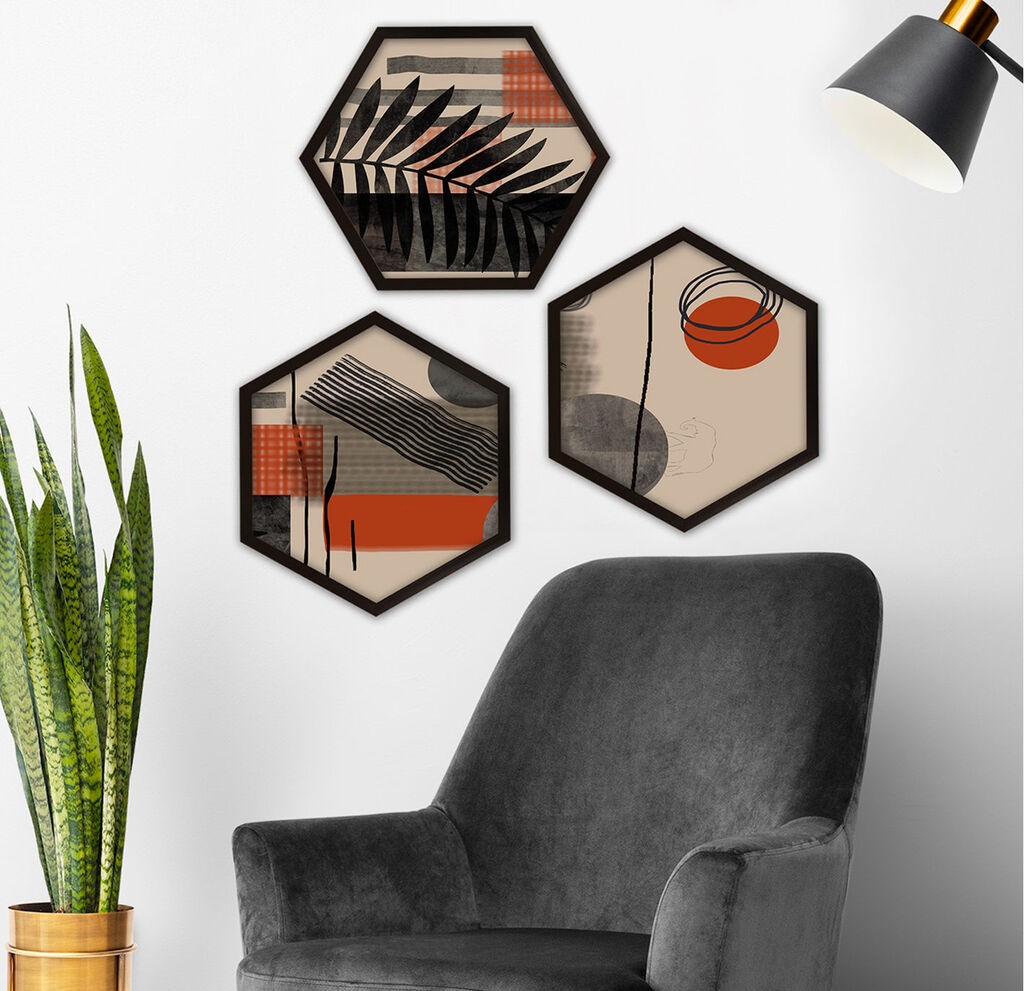 Wallity Uokvirena slika 6GEN18995012, 35x35 cm, 3 dijela