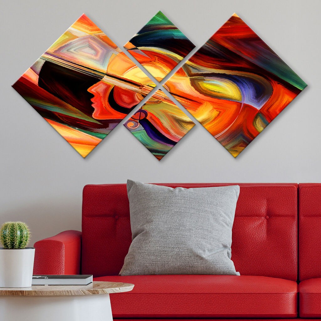 Wallity slika 4MDF225930193, 60x115 cm, 4 dijela