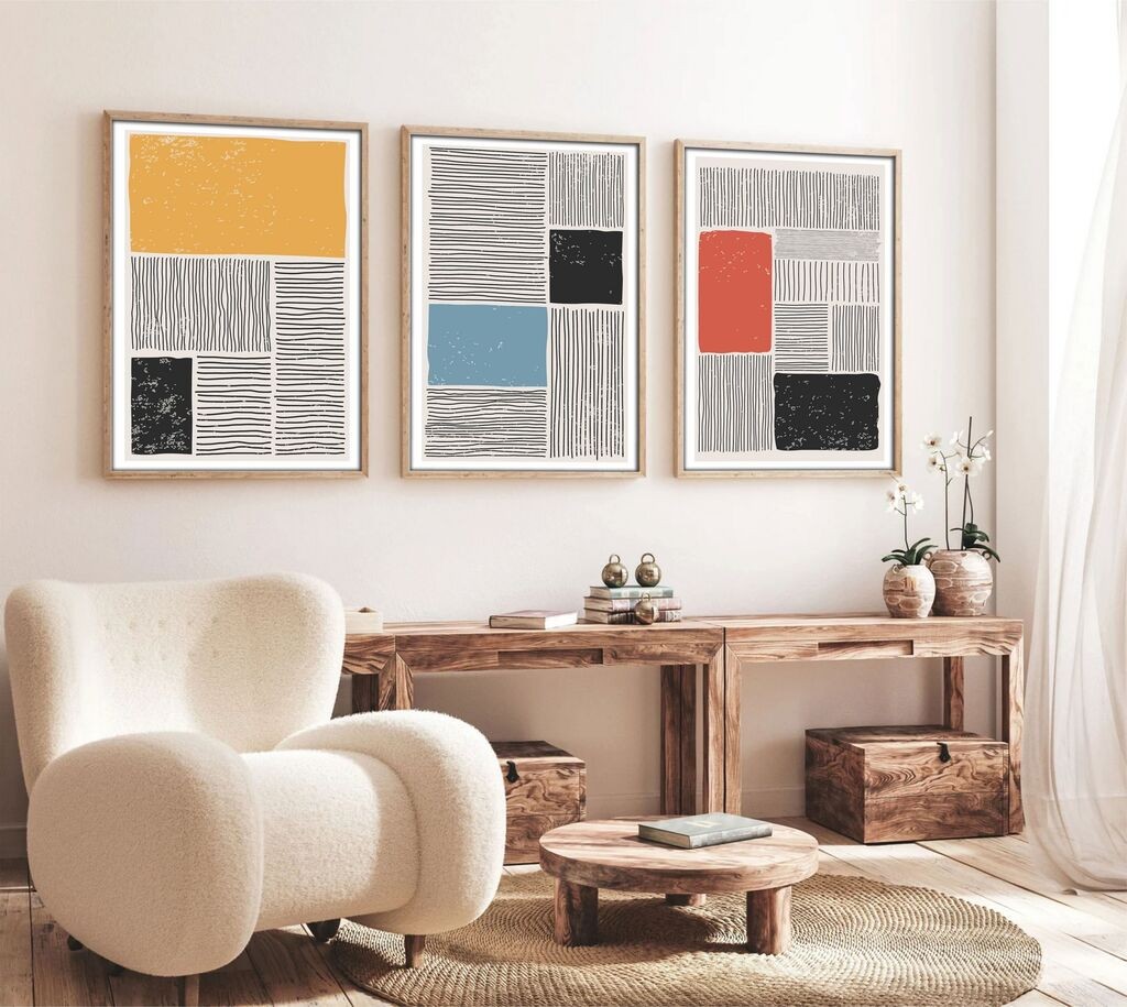 Wallity Uokvirena slika Huhu132, 30x40 cm, 3 dijela