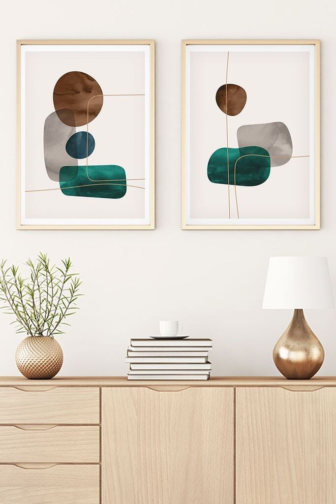 Wallity Uokvirena slika Huhu29, 20x30 cm, 2 dijela