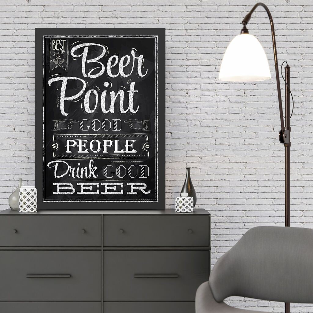 Uramljena slika Wallity Beer Point, 35x45 cm