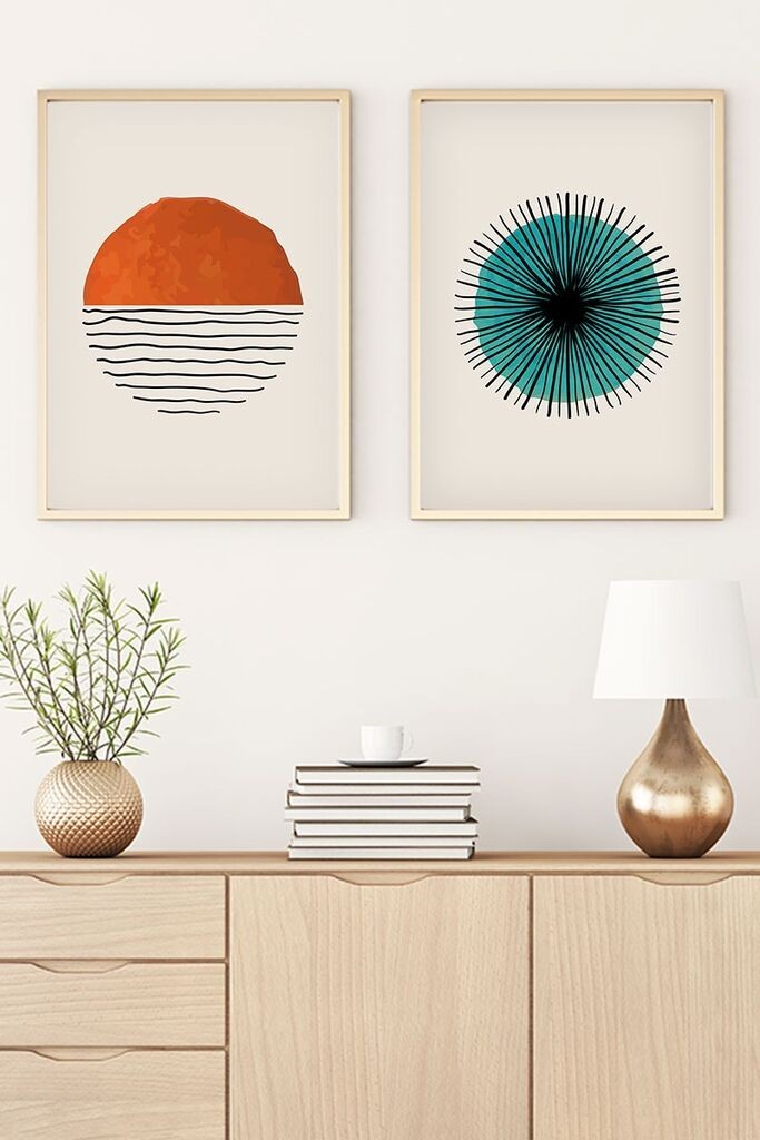 Wallity Uokvirena slika Huhu31, 20x30 cm, 2 dijela