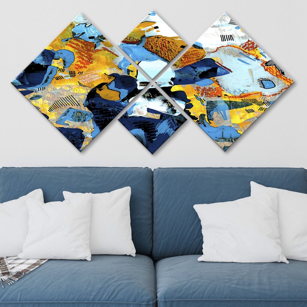 Wallity slika 4MDF91311017, 60x115 cm, 4 dijela