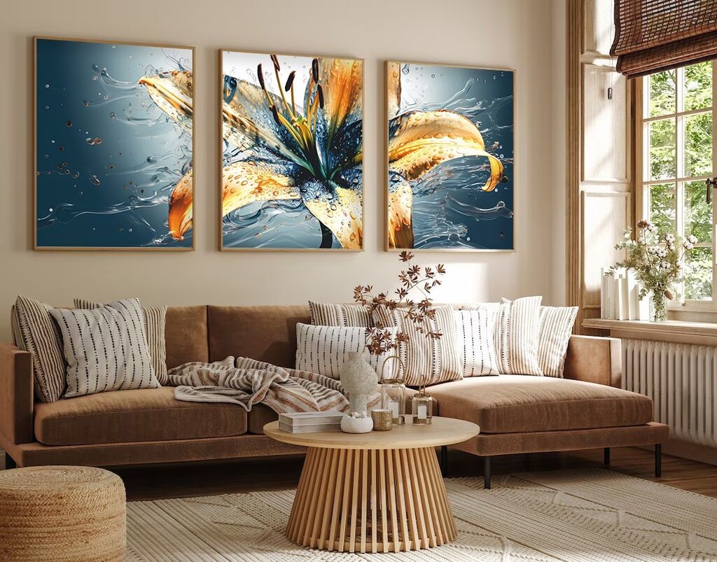 Wallity Uokvirena slika Huhu219, 20x30 cm, 3 dijela