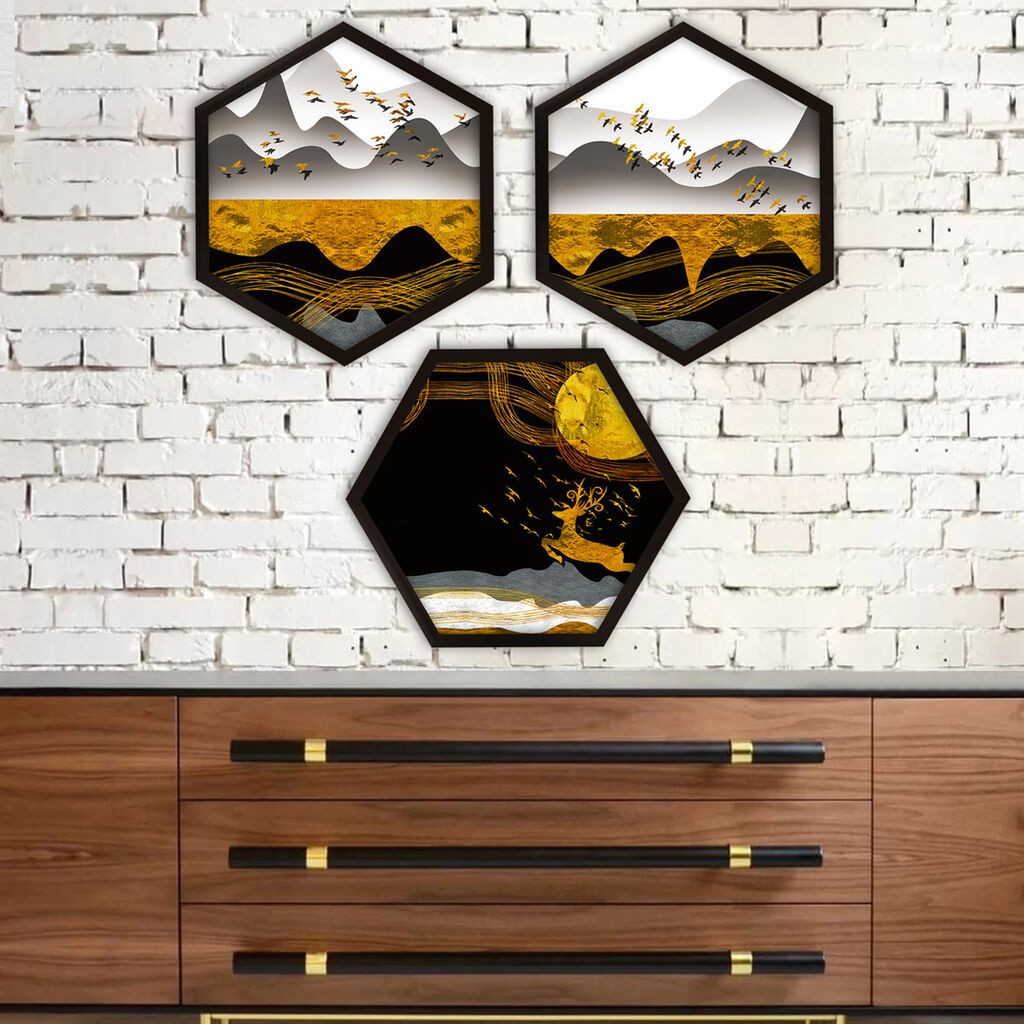 Wallity Uokvirena slika 6GEN161888, 35x35 cm, 3 dijela