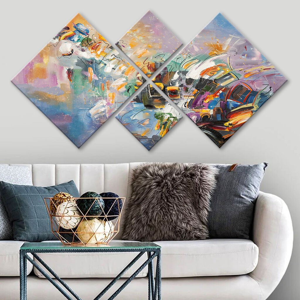 Wallity slika 4MDF1099772342, 60x115 cm, 4 dijela