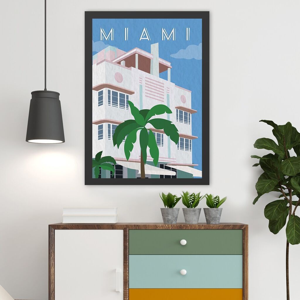 Wallity Uokvirena slika Miami, 35x45 cm