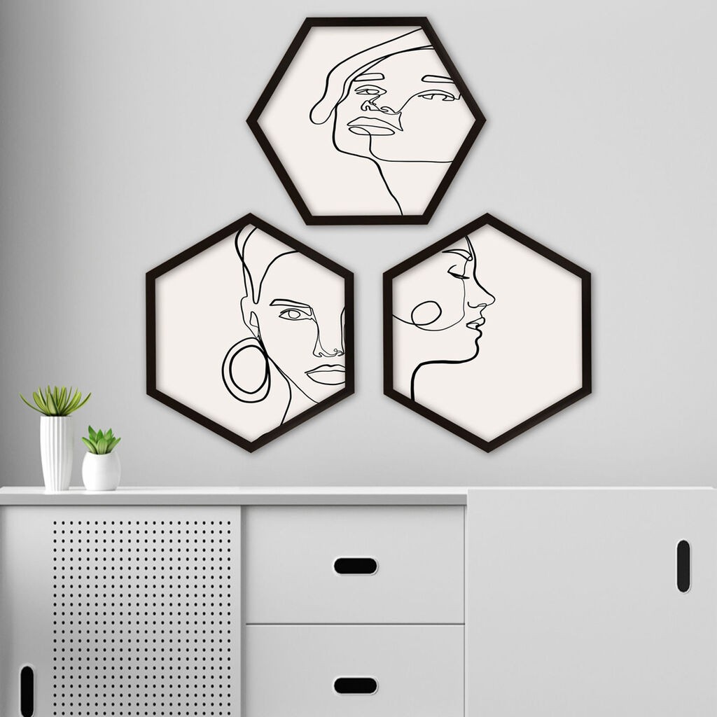 Wallity Uokvirena slika 6GEN14984560252, 35x35 cm, 3 dijela