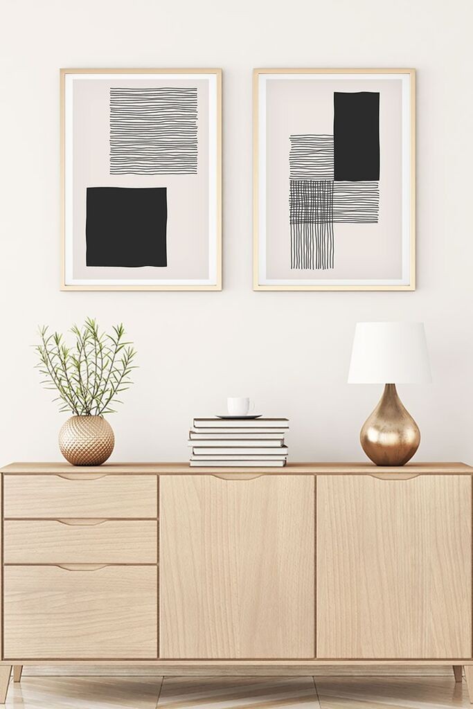 Wallity Uokvirena slika Huhu145, 30x40 cm, 2 dijela