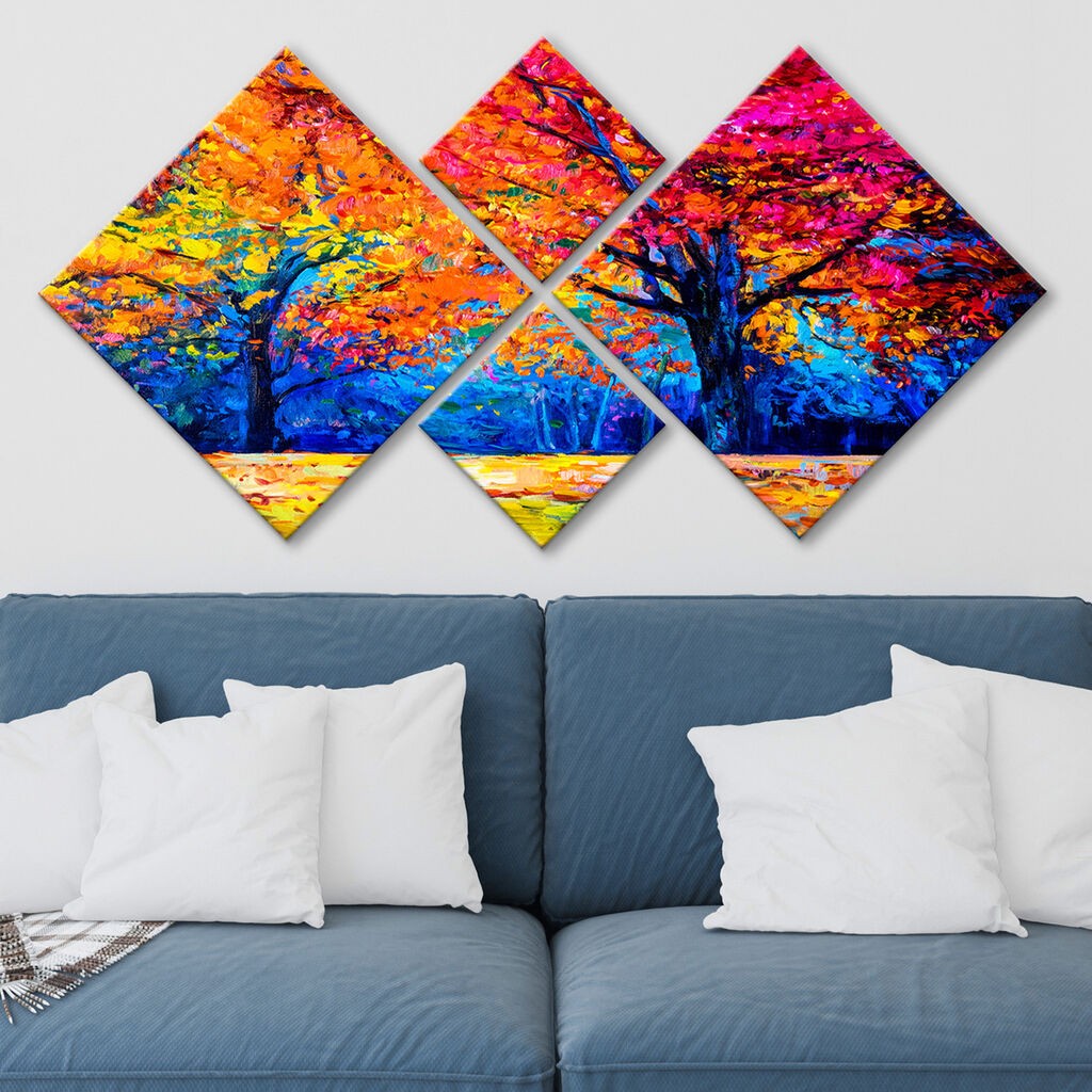 Wallity slika 4MDF292880360, 60x115 cm, 4 dijela