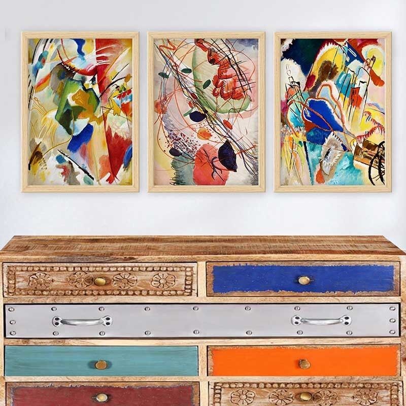 Wallity Uokvirena slika 3NTC_UN2763120 _5575, 55x75 cm, 3 dijela