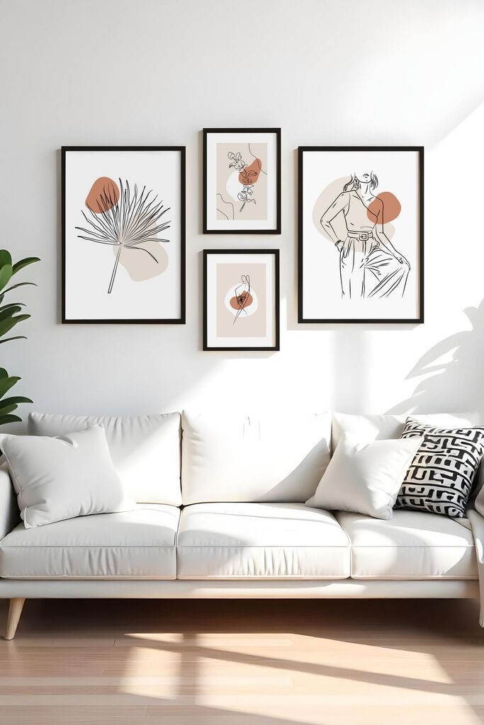 Wallity Uokvirena slika Huhu453-S, 4 dijela