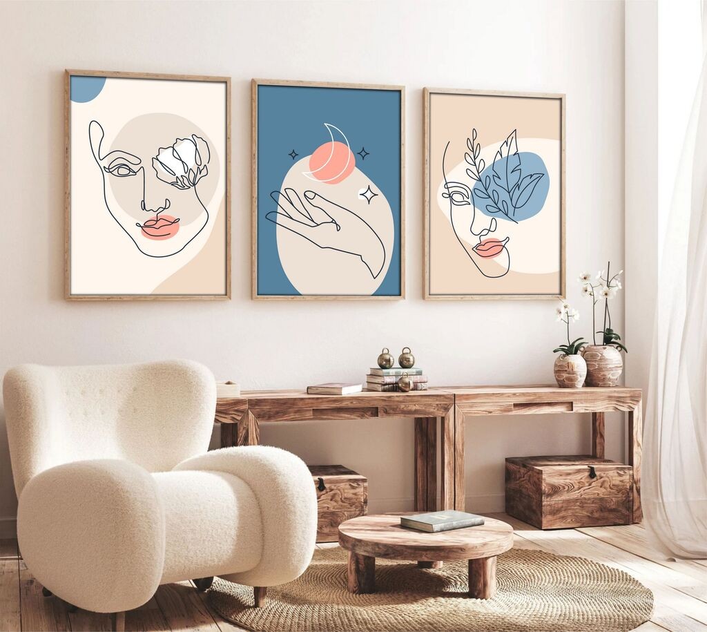 Uramljena slika Wallity Huhu139, 20x30 cm, 3 dijela