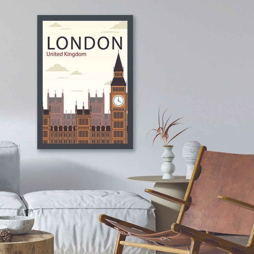 Wallity Uokvirena slika London 3, 35x45 cm