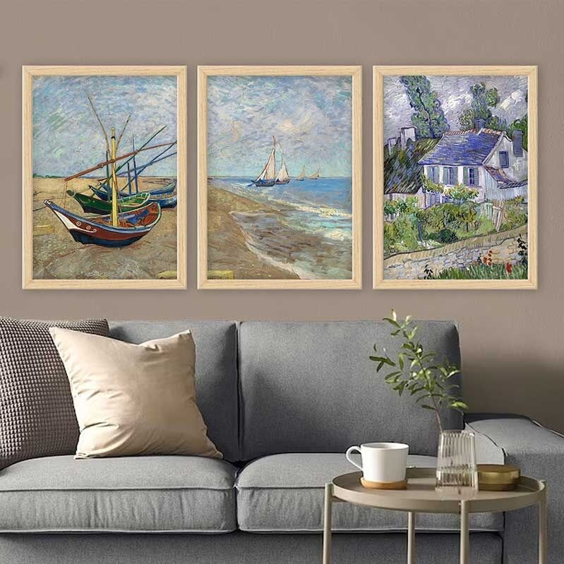 Wallity Uokvirena slika 3NTC_UN3864925_5575, 55x75 cm, 3 dijela