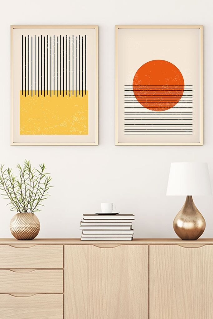 Wallity Uokvirena slika Huhu13, 50x70 cm, 2 dijela