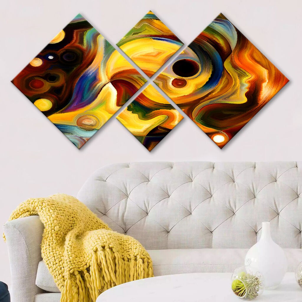 Wallity slika 4MDF225930637, 60x115 cm, 4 dijela