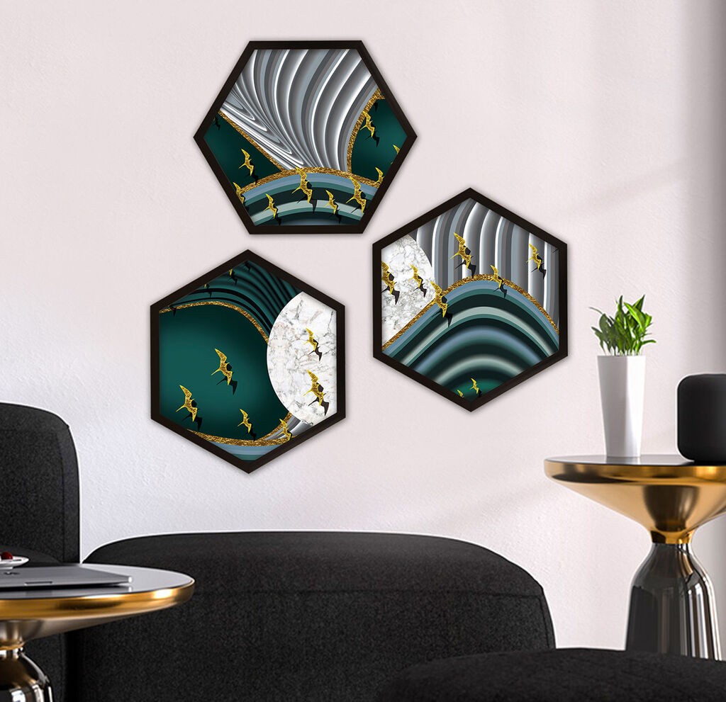 Wallity Uokvirena slika 6GEN1735187, 35x35 cm, 3 dijela