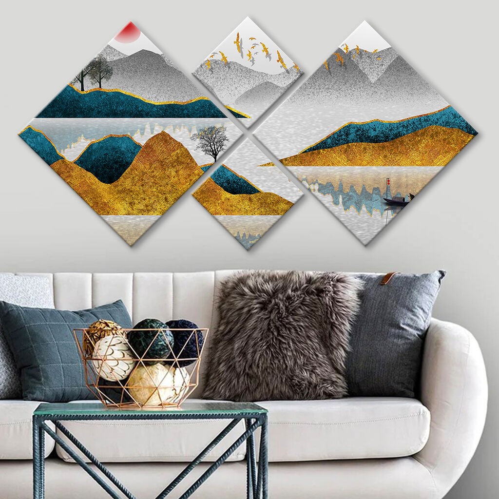 Wallity slika 4MDF1722625714, 60x115 cm, 4 dijela