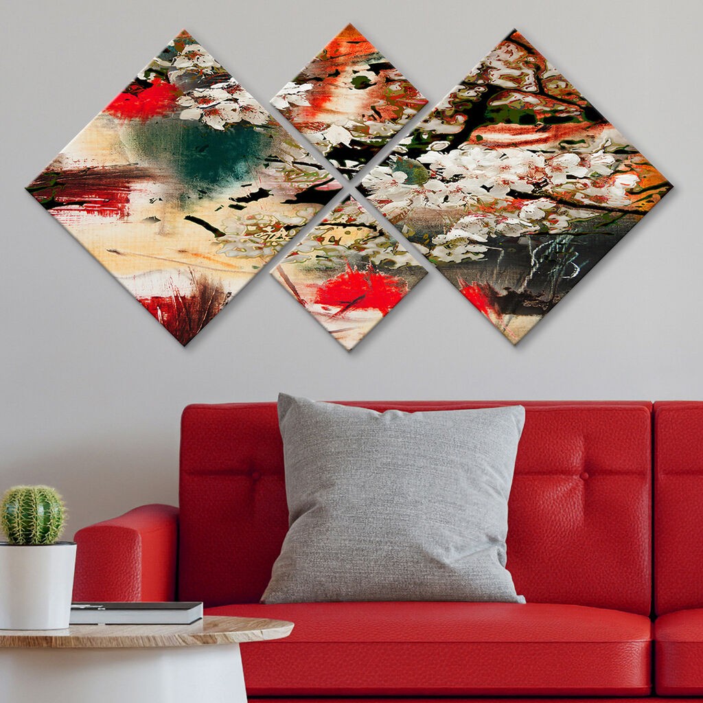 Wallity slika 4MDF187362956, 60x115 cm, 4 dijela