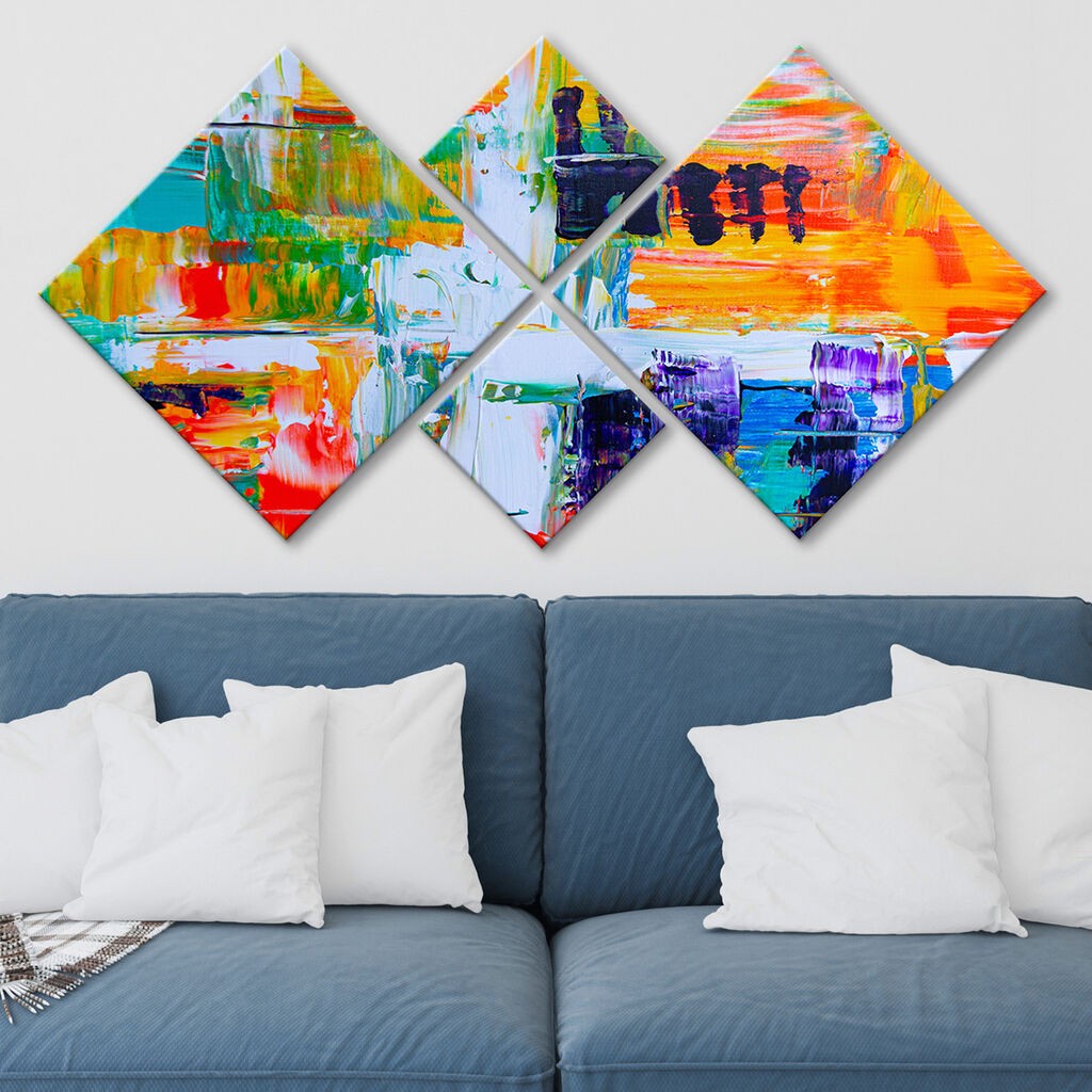 Wallity slika 4MDF3216997, 60x115 cm, 4 dijela