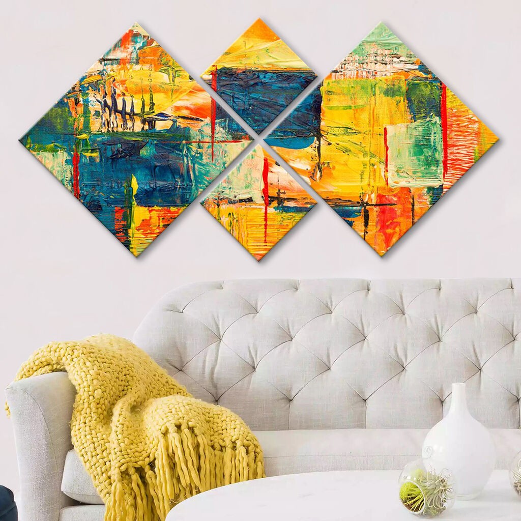 Wallity slika 4MDF1269968, 60x115 cm, 4 dijela