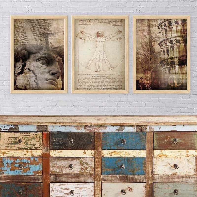 Wallity Uokvirena slika 3NTC_UN6809471_5575, 55x75 cm, 3 dijela