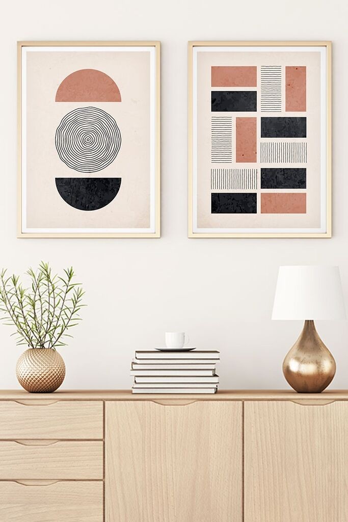 Wallity Uokvirena slika Huhu27, 50x70 cm, 2 dijela