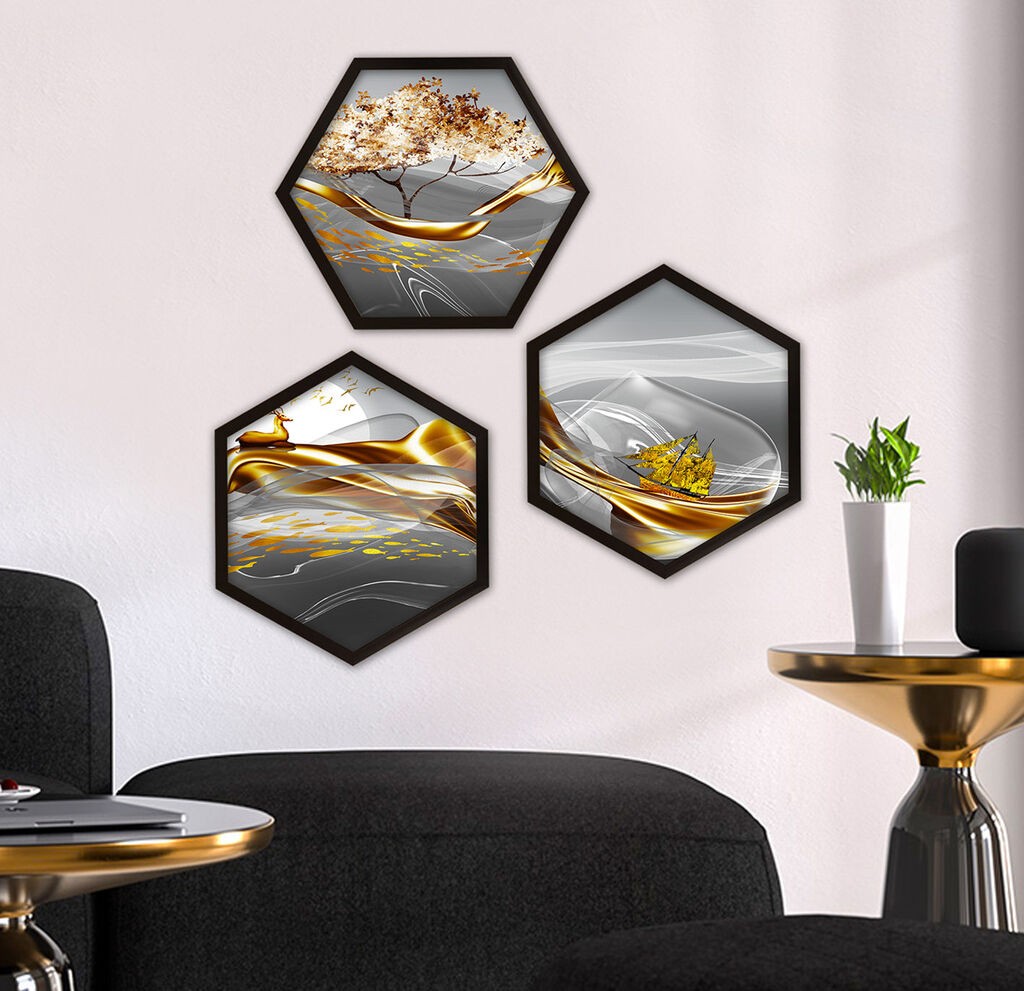 Wallity Uokvirena slika 6GEN1730803, 35x35 cm, 3 dijela