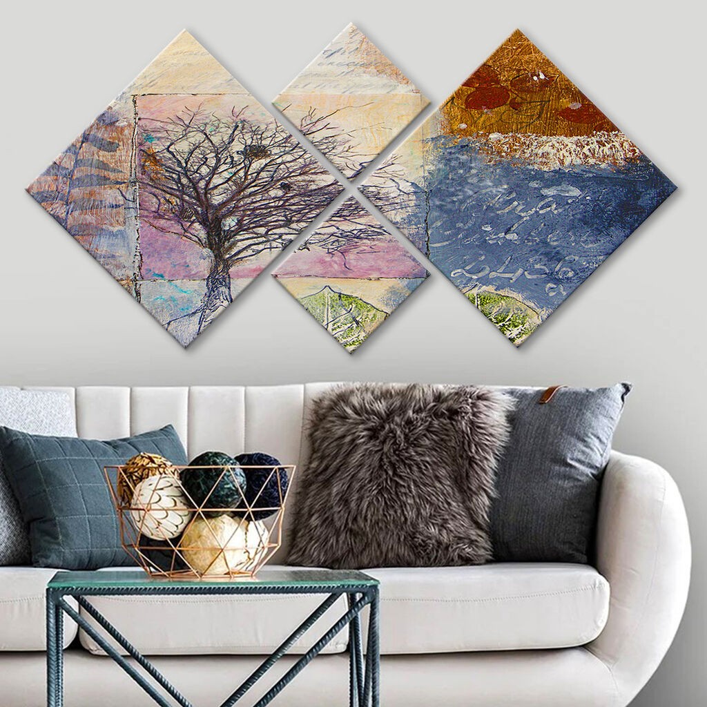 Wallity slika 4MDF63398908, 60x115 cm, 4 dijela