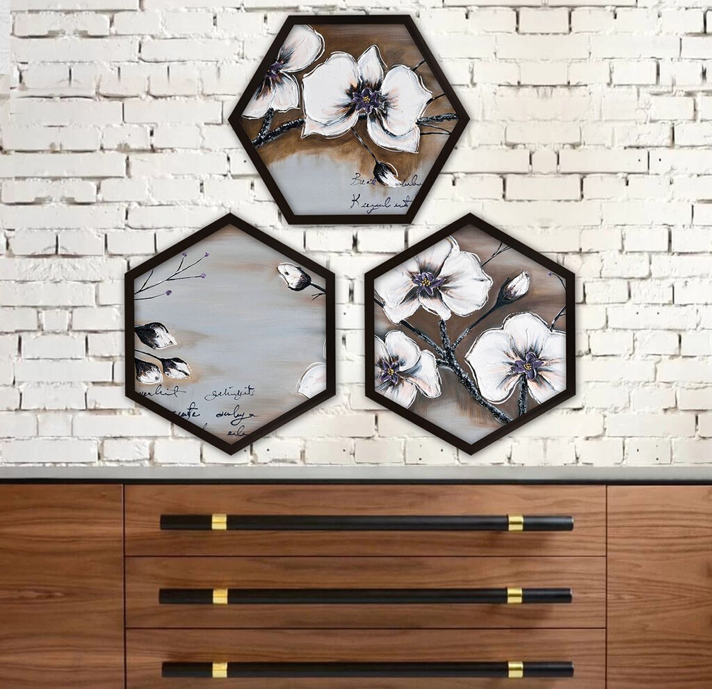 Wallity Uokvirena slika 6GEN1224363379, 35x35 cm, 3 dijela