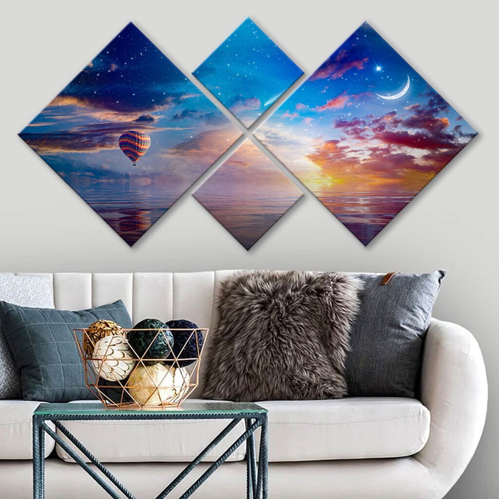 Wallity slika 4MDF1166868406, 60x115 cm, 4 dijela