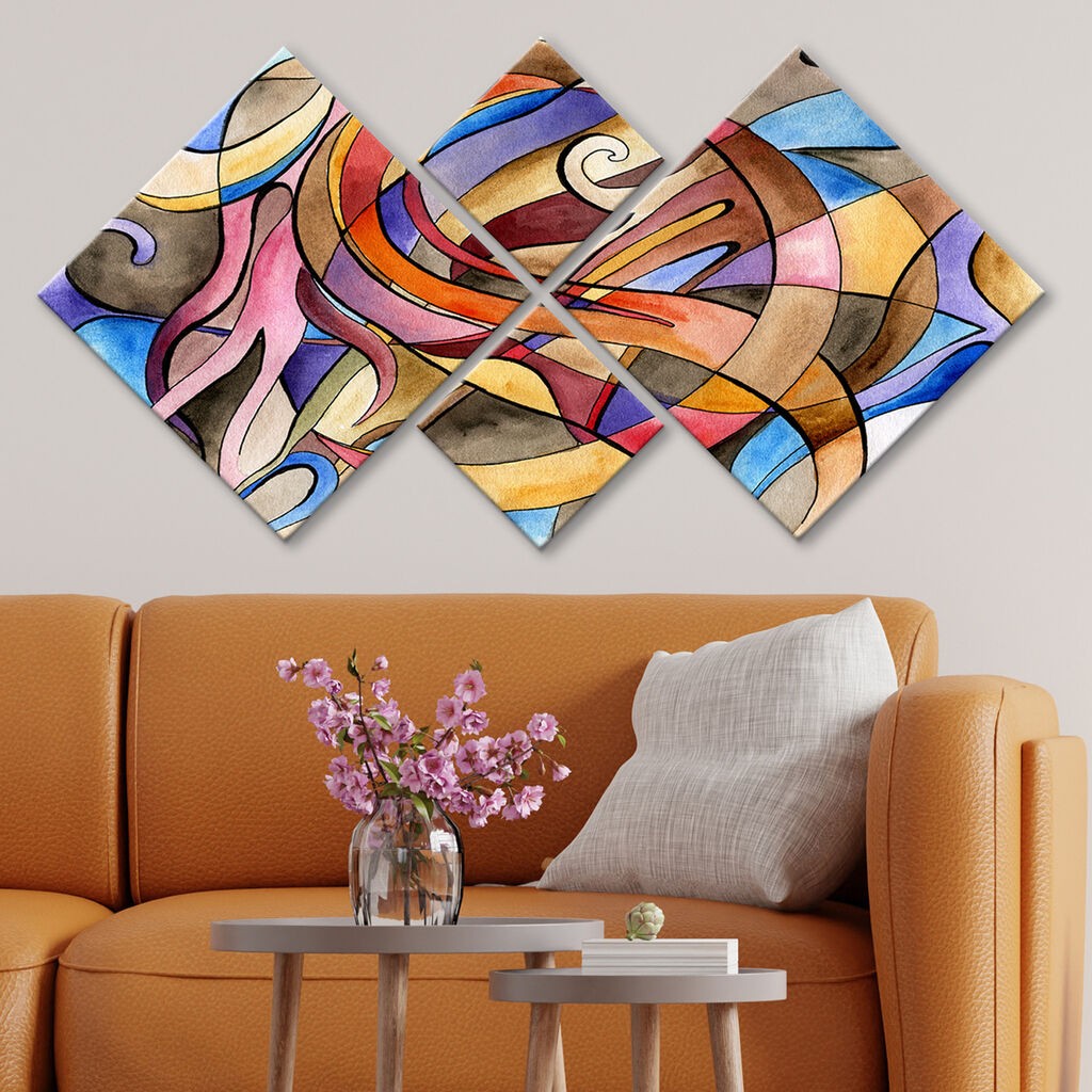 Wallity slika 4MDF349797698, 60x115 cm, 4 dijela