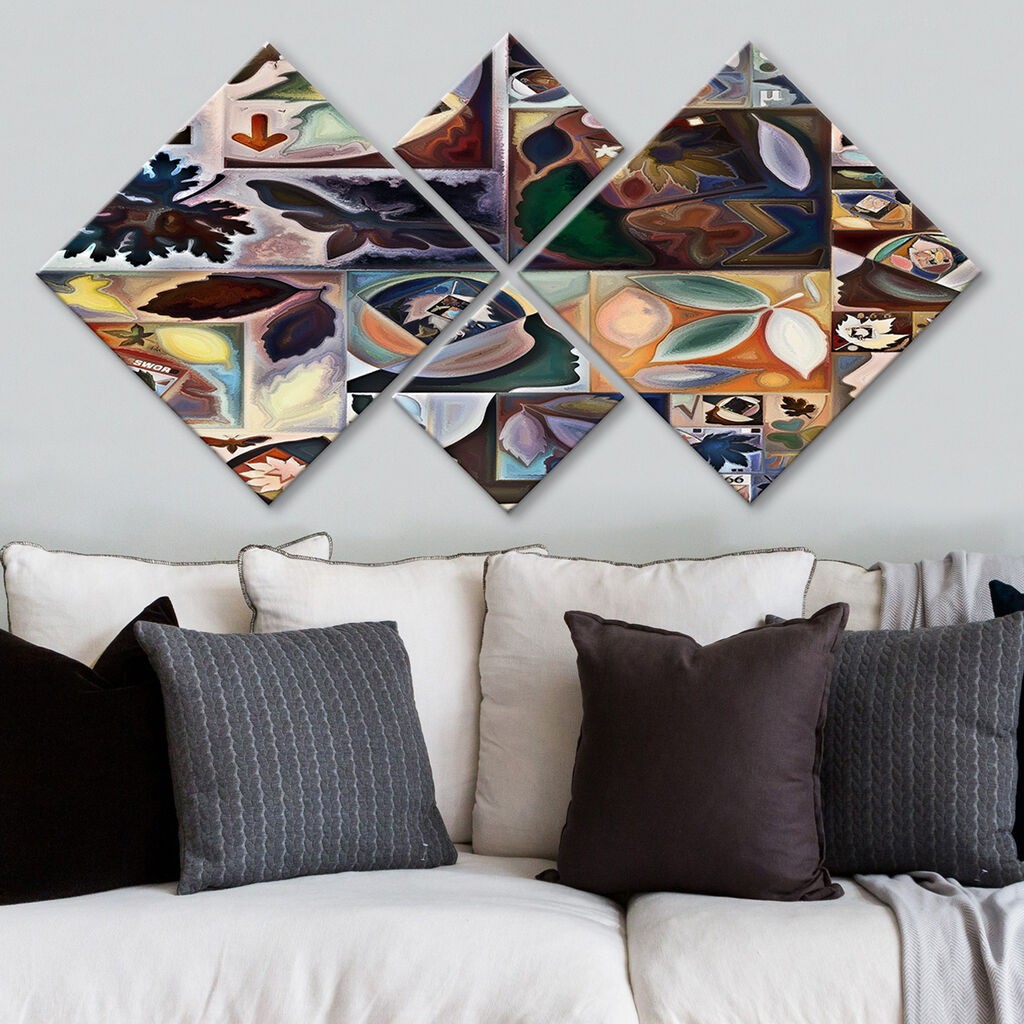 Wallity slika 4MDF1707617194, 60x115 cm, 4 dijela