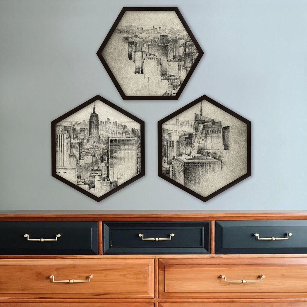 Wallity Uokvirena slika 6GEN292542407, 35x35 cm, 3 dijela