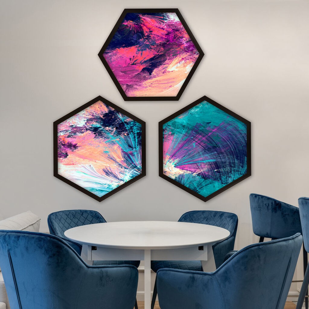 Wallity Uokvirena slika 6GEN642367879, 35x35 cm, 3 dijela