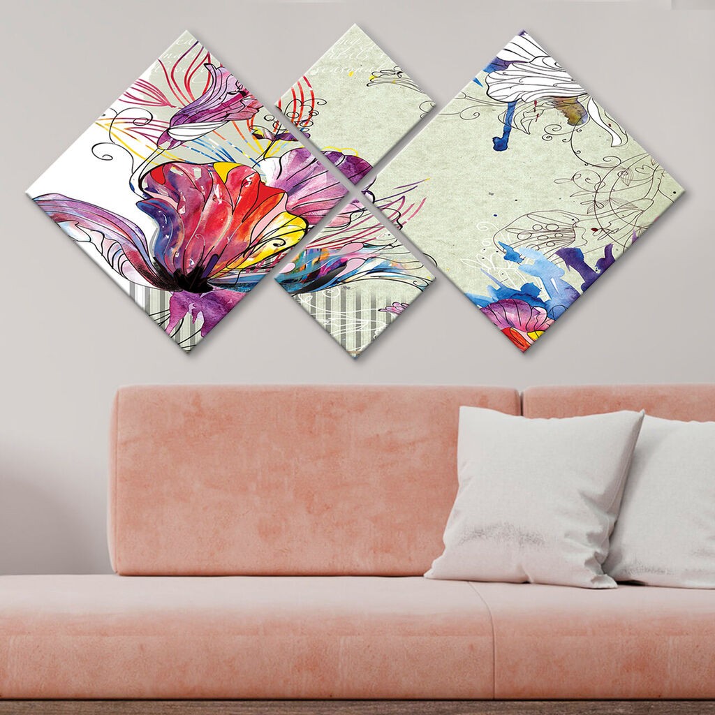 Wallity slika 4MDF93459226, 60x115 cm, 4 dijela