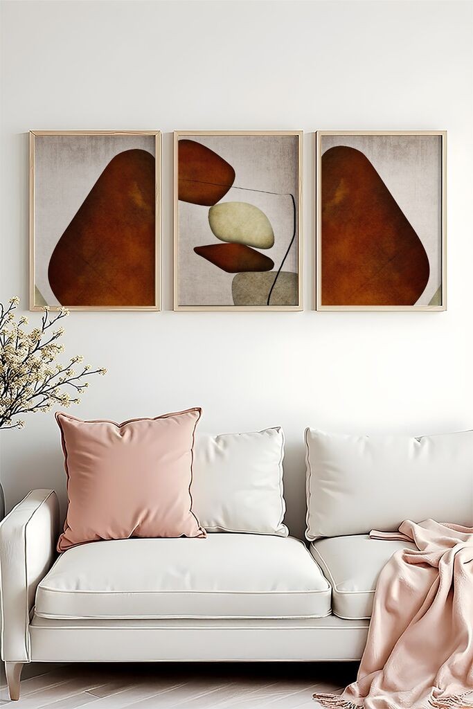 Uramljena slika Wallity Huhu469, 35x50 cm, 3 dijela