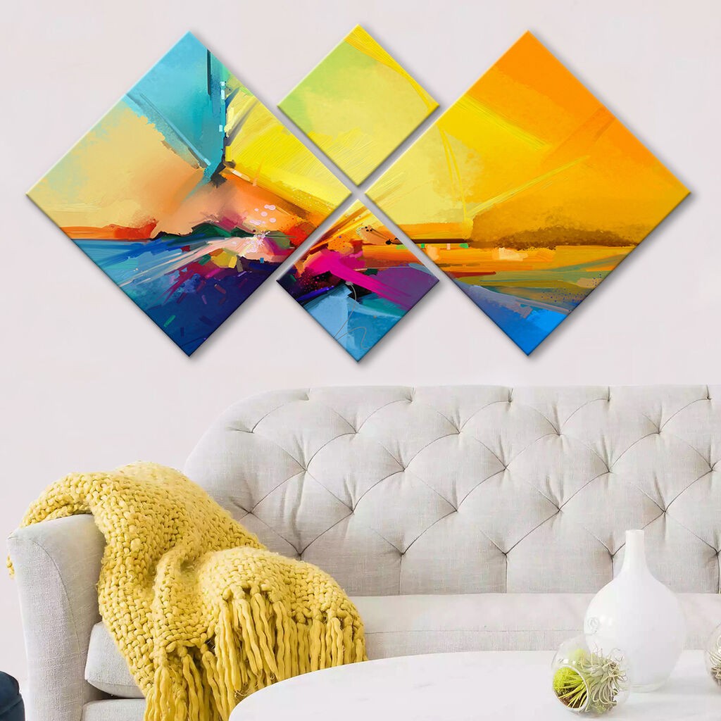 Wallity slika 4MDF1044630916, 60x115 cm, 4 dijela