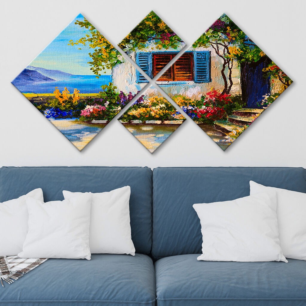 Wallity slika 4MDF69323317, 60x115 cm, 4 dijela