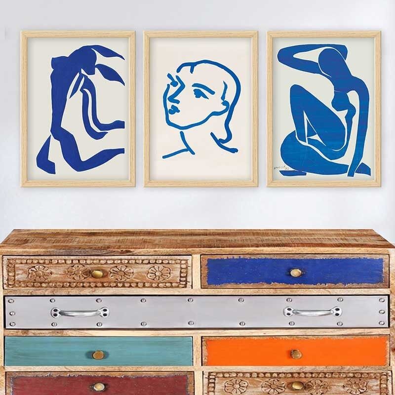 Wallity Uokvirena slika 3NTC_UN024616_5575, 55x75 cm, 3 dijela