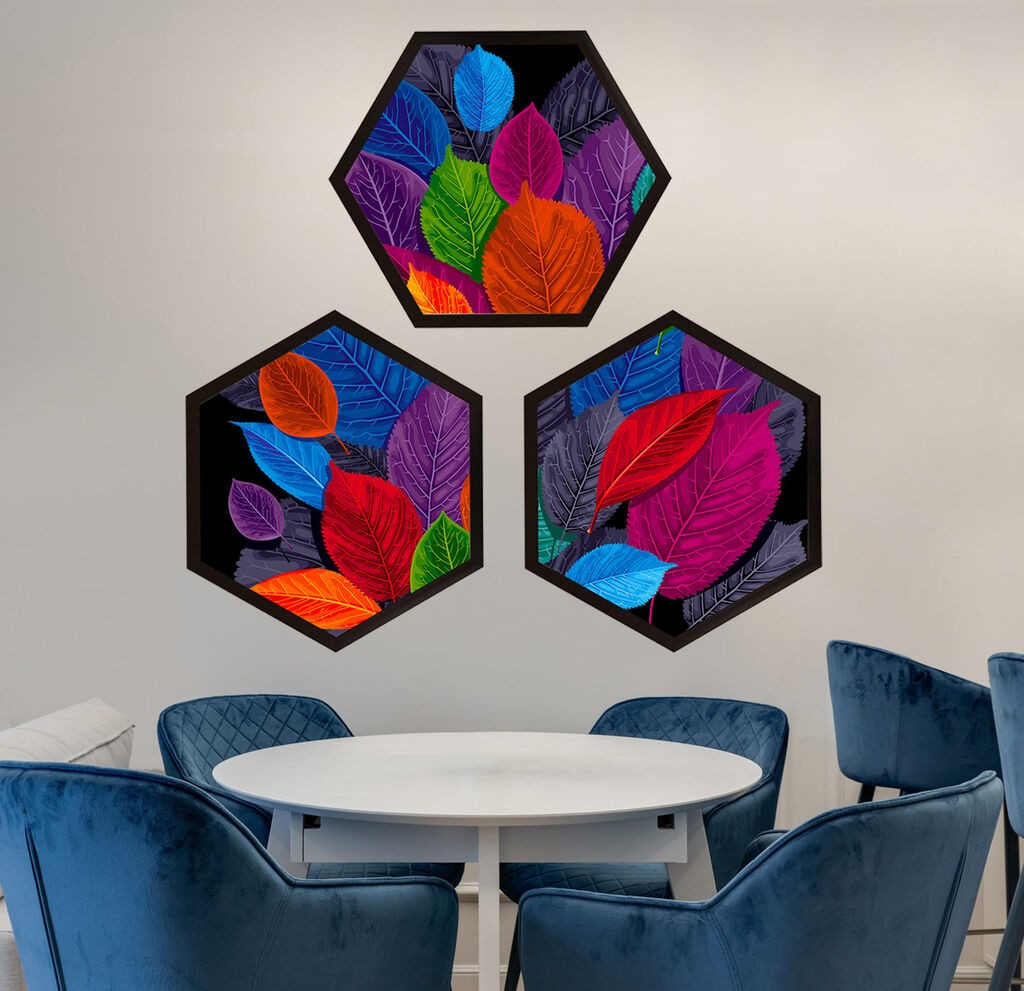 Wallity Uokvirena slika 6GEN79077301, 35x35 cm, 3 dijela