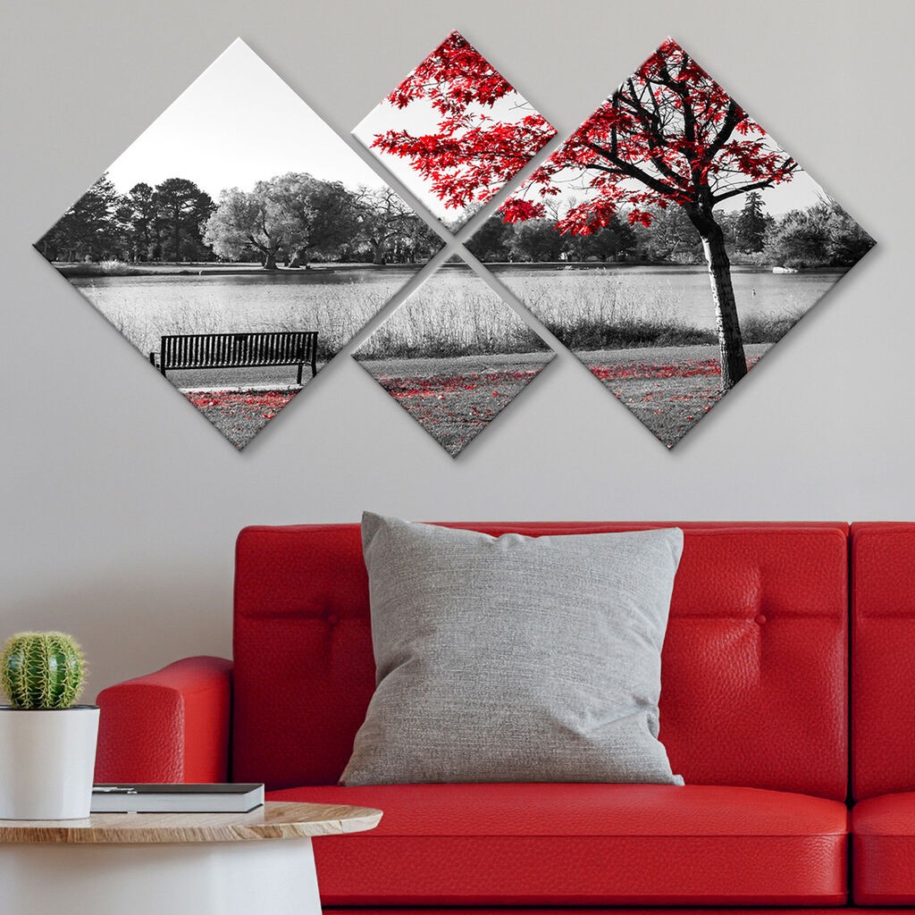 Wallity slika 4MDF1657910788, 60x115 cm, 4 dijela