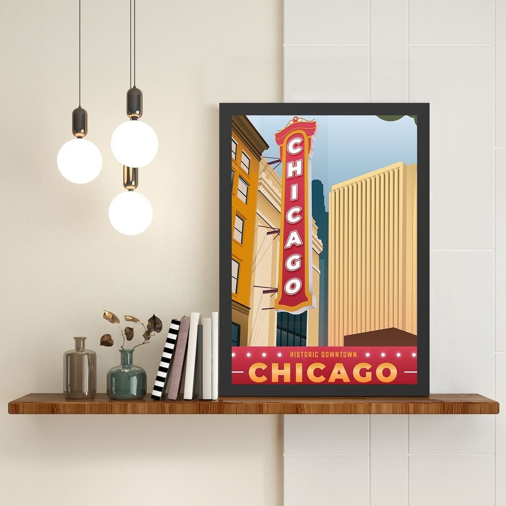 Uramljena slika Wallity Chicago, 35x45 cm