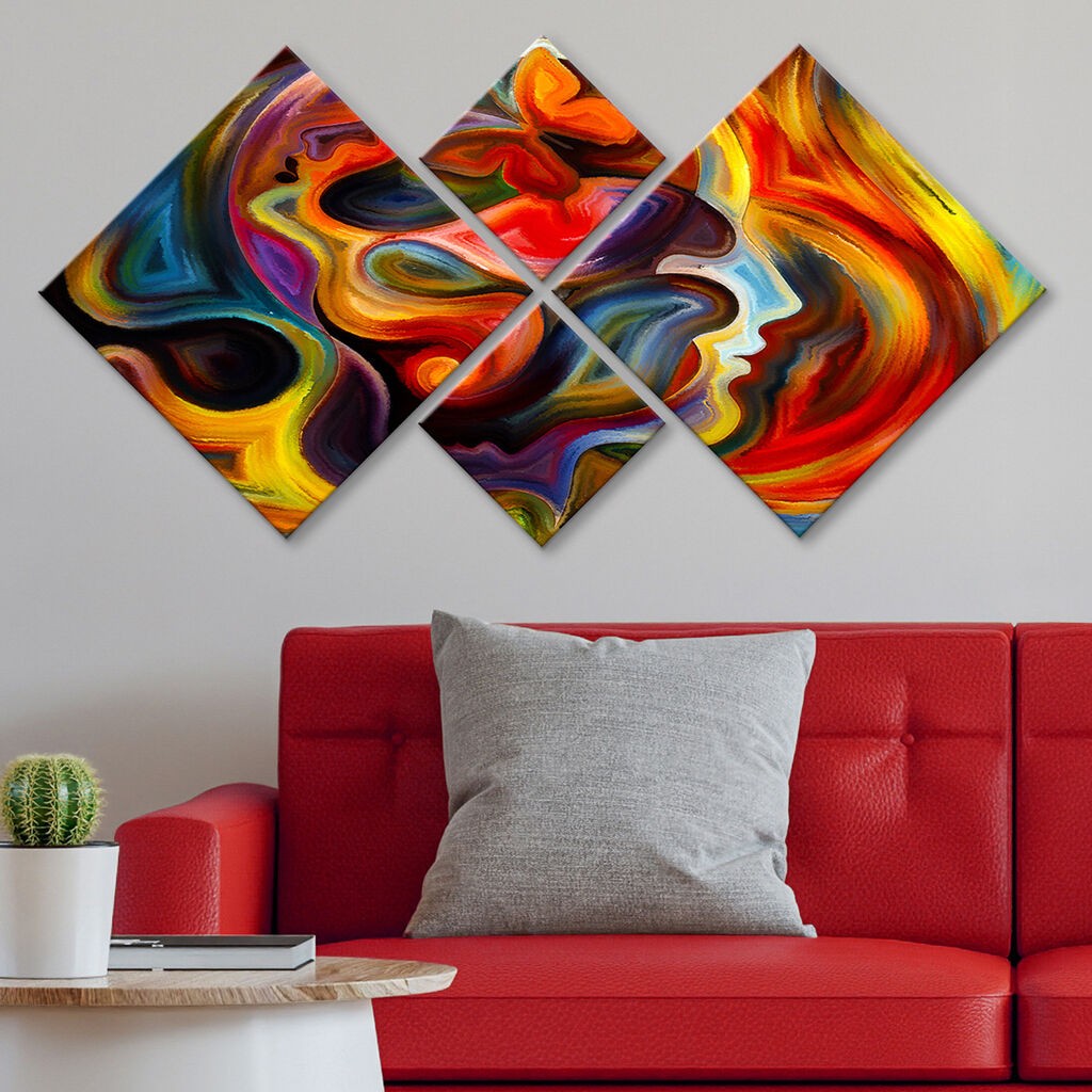 Wallity slika 4MDF284534675, 60x115 cm, 4 dijela