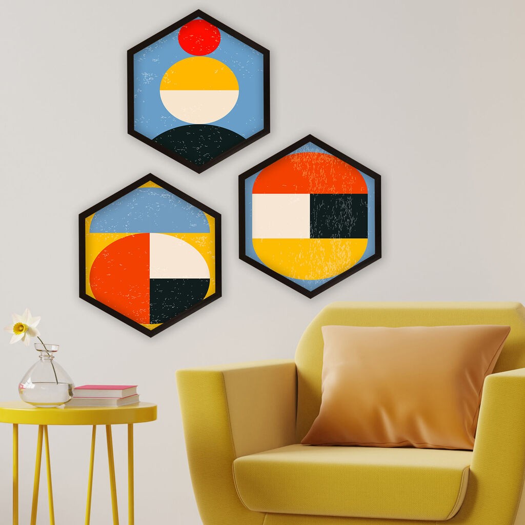 Wallity Uokvirena slika 6GEN17137, 35x35 cm, 3 dijela