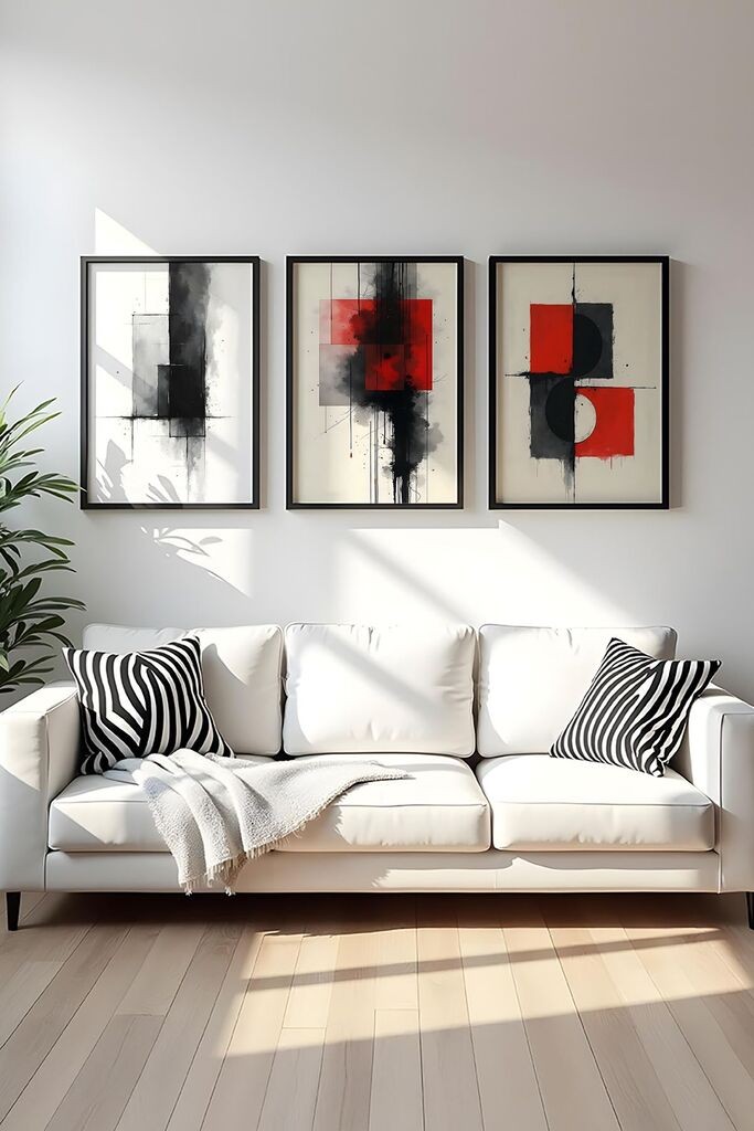 Uramljena slika Wallity Huhu440, 50x35 cm, 3 dijela