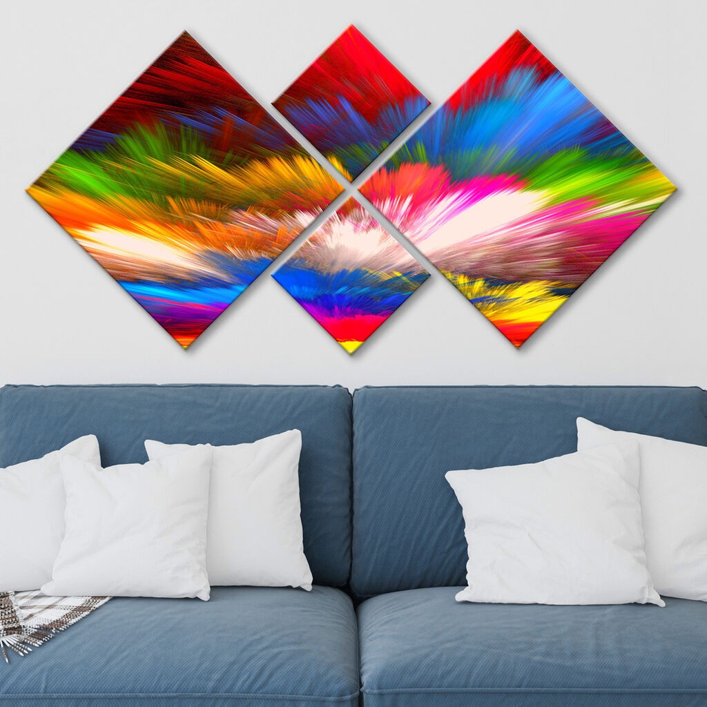 Wallity slika 4MDF123917302, 60x115 cm, 4 dijela